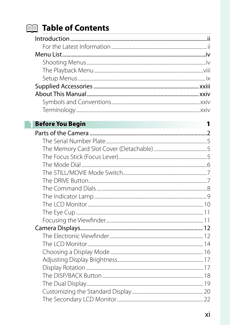 FujiFilm GFX 50S II Medium Format Mirrorless Camera with 35-70mm Lens Kit User Manual | Page 11 / 360