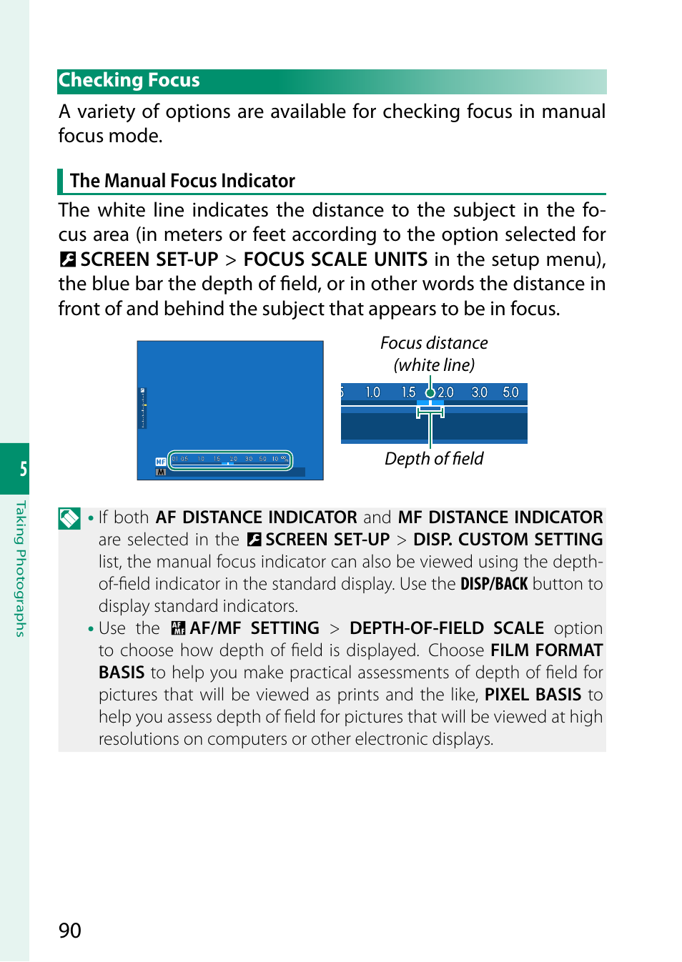 Checking focus | FujiFilm GFX 50S II Medium Format Mirrorless Camera with 35-70mm Lens Kit User Manual | Page 114 / 360