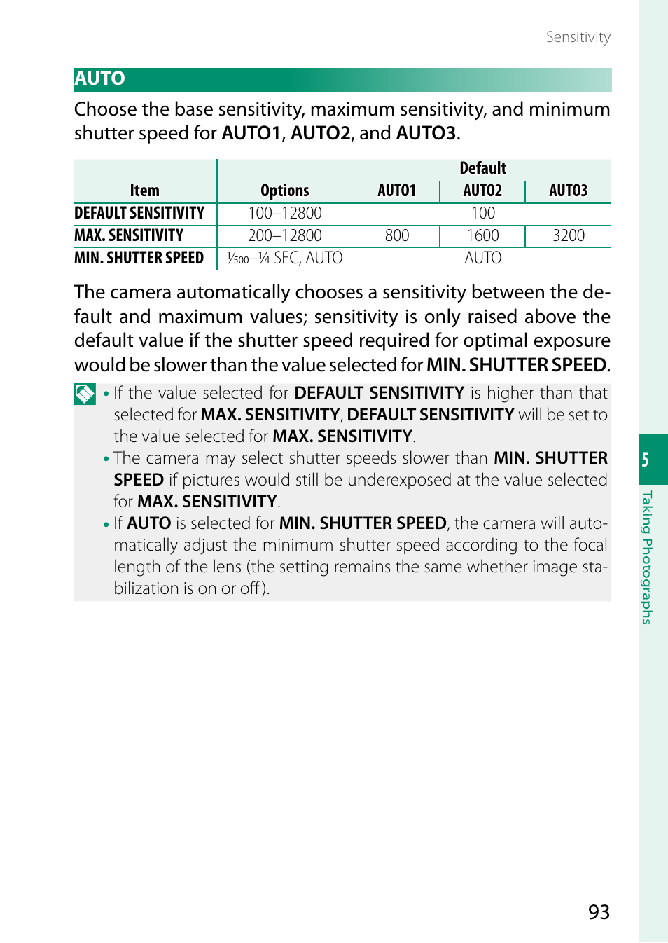 Auto | FujiFilm GFX 50S II Medium Format Mirrorless Camera with 35-70mm Lens Kit User Manual | Page 117 / 360