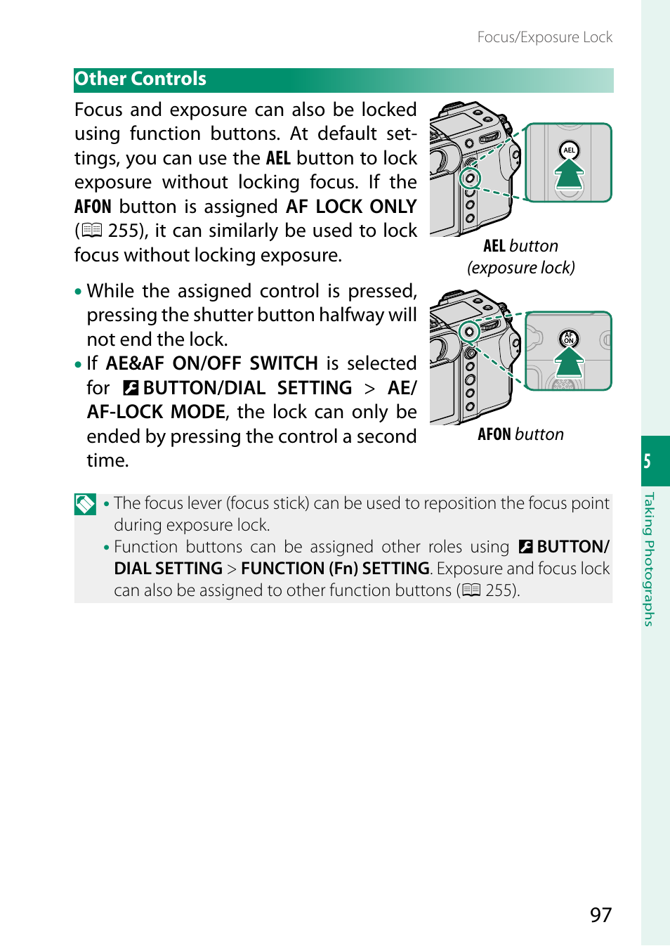 Other controls | FujiFilm GFX 50S II Medium Format Mirrorless Camera with 35-70mm Lens Kit User Manual | Page 121 / 360