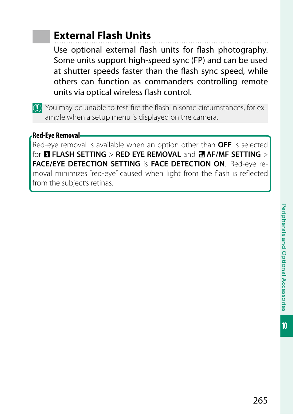 External flash units | FujiFilm GFX 50S II Medium Format Mirrorless Camera with 35-70mm Lens Kit User Manual | Page 289 / 360