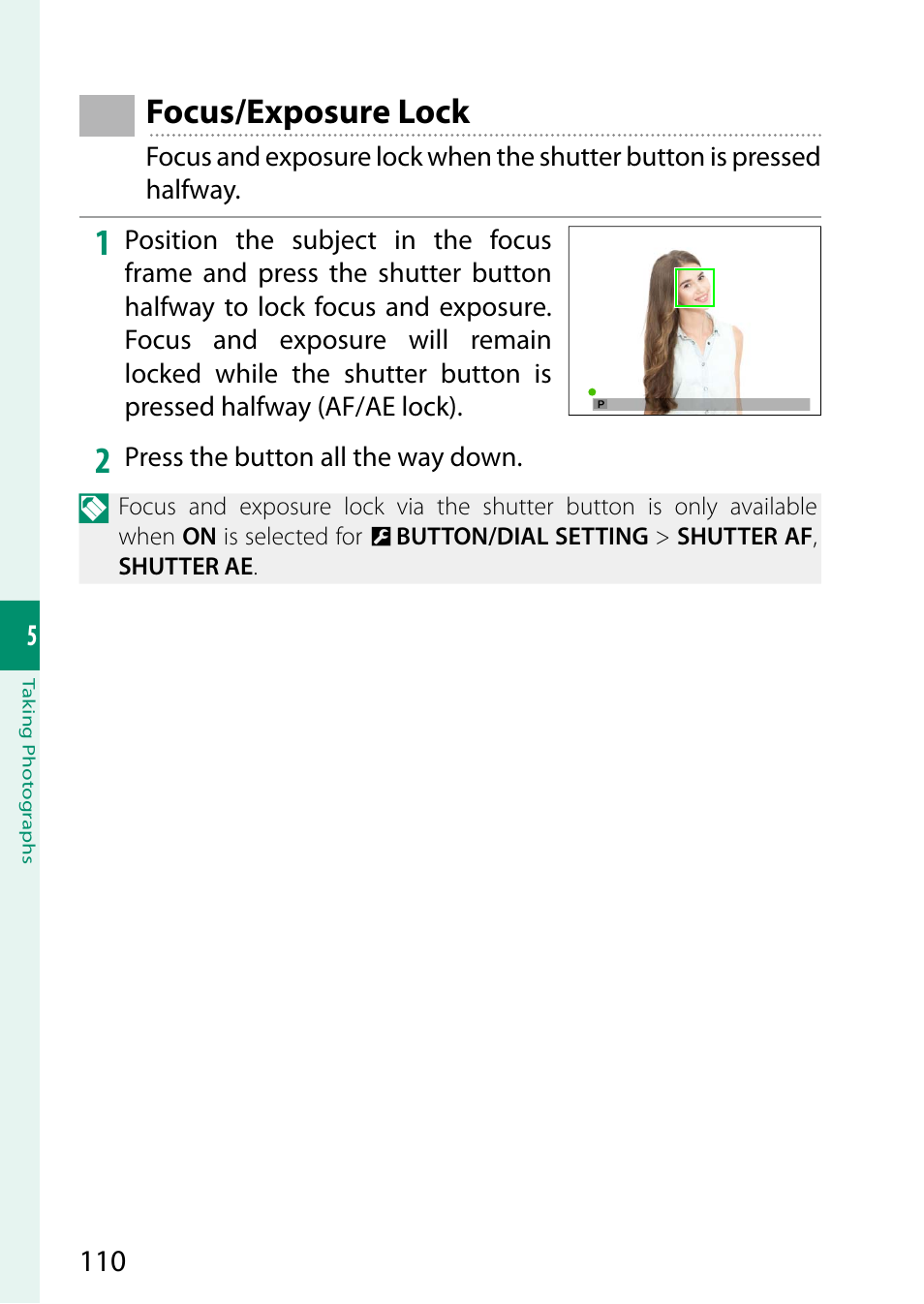 Focus/exposure lock | FujiFilm GFX100 II Medium Format Mirrorless Camera User Manual | Page 138 / 500
