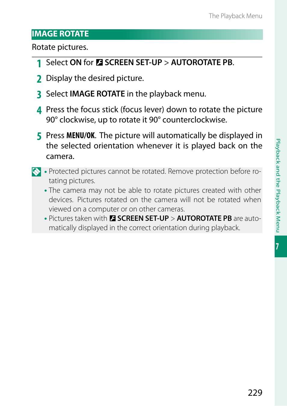 Image rotate | FujiFilm GFX100 II Medium Format Mirrorless Camera User Manual | Page 257 / 500