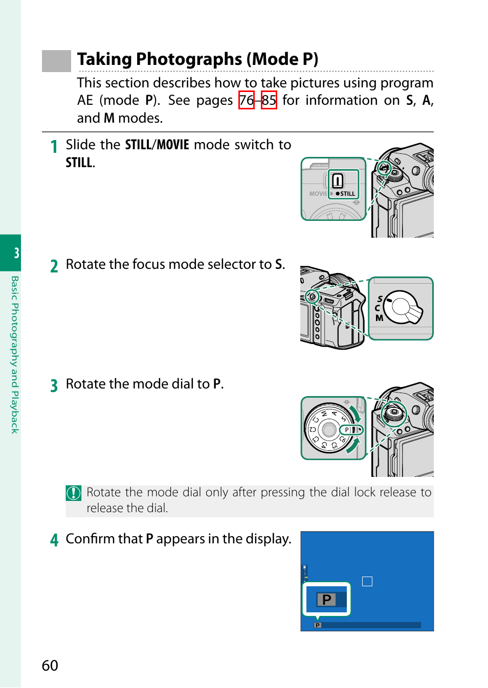 Taking photographs (mode p) | FujiFilm GFX100 II Medium Format Mirrorless Camera User Manual | Page 88 / 500