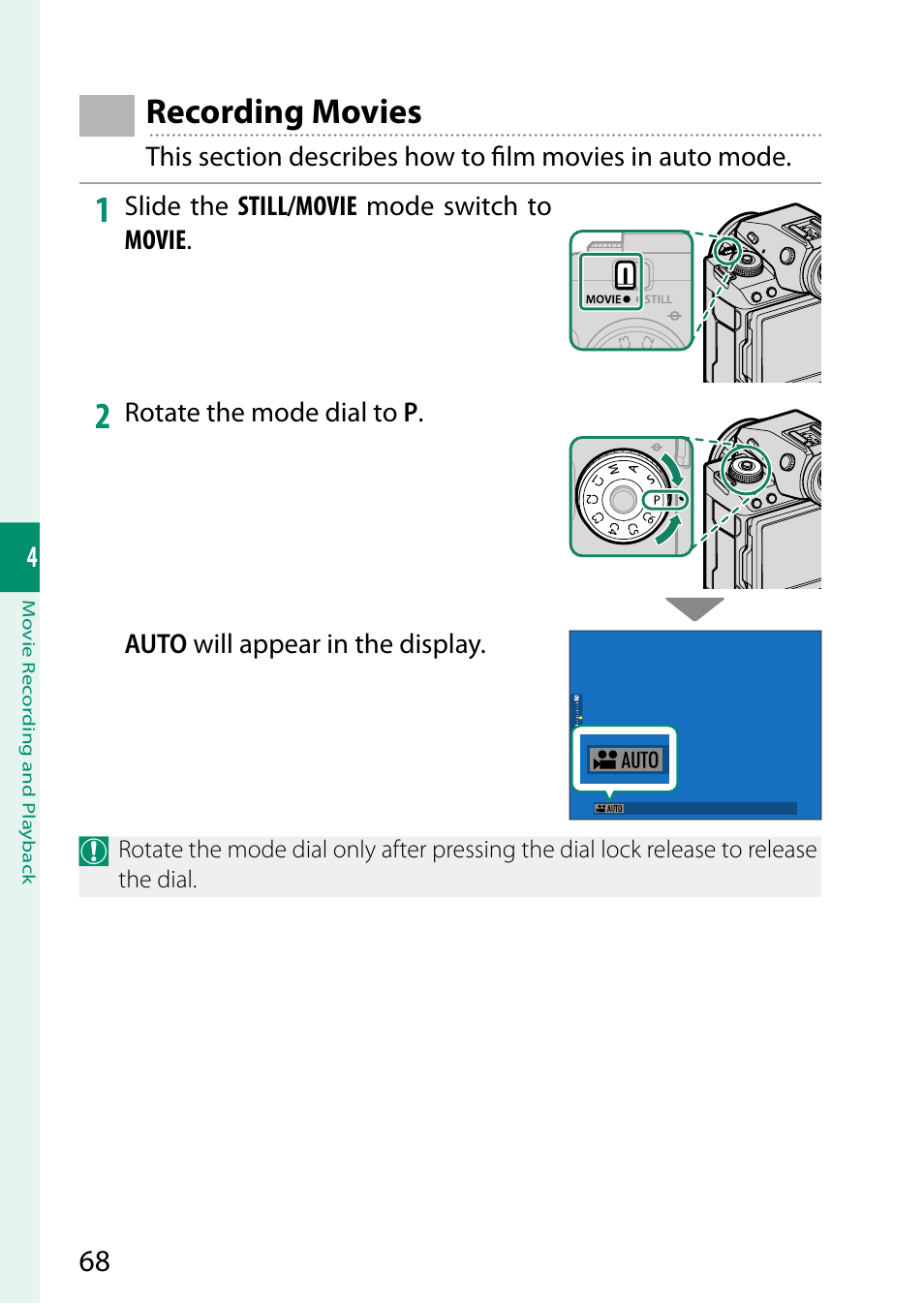 Recording movies, Ophone | FujiFilm GFX100 II Medium Format Mirrorless Camera User Manual | Page 96 / 500