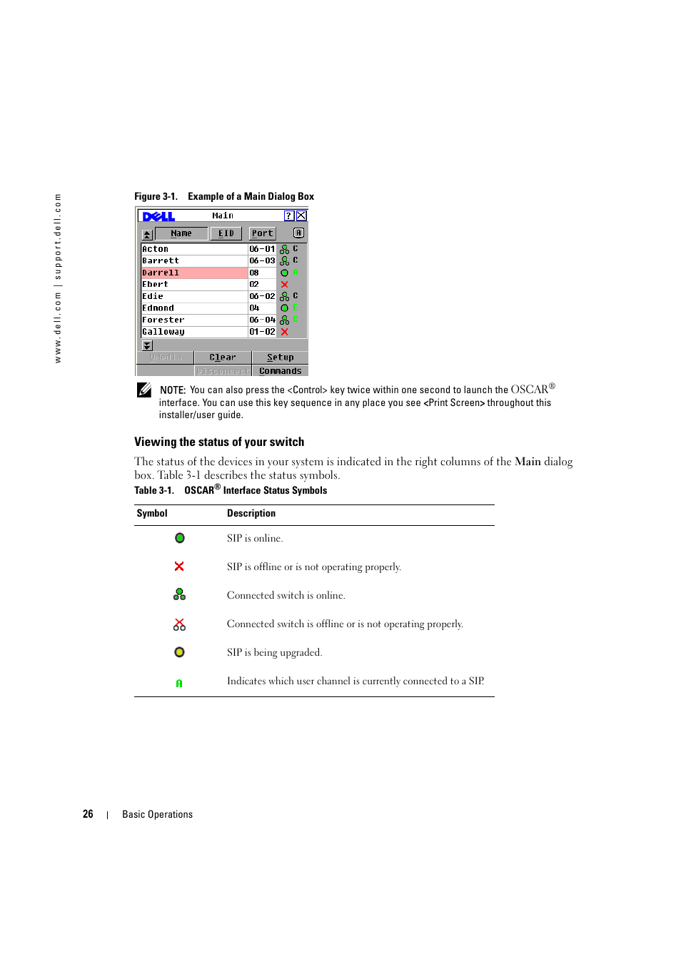 Viewing the status of your switch | Dell 4161DS User Manual | Page 26 / 56