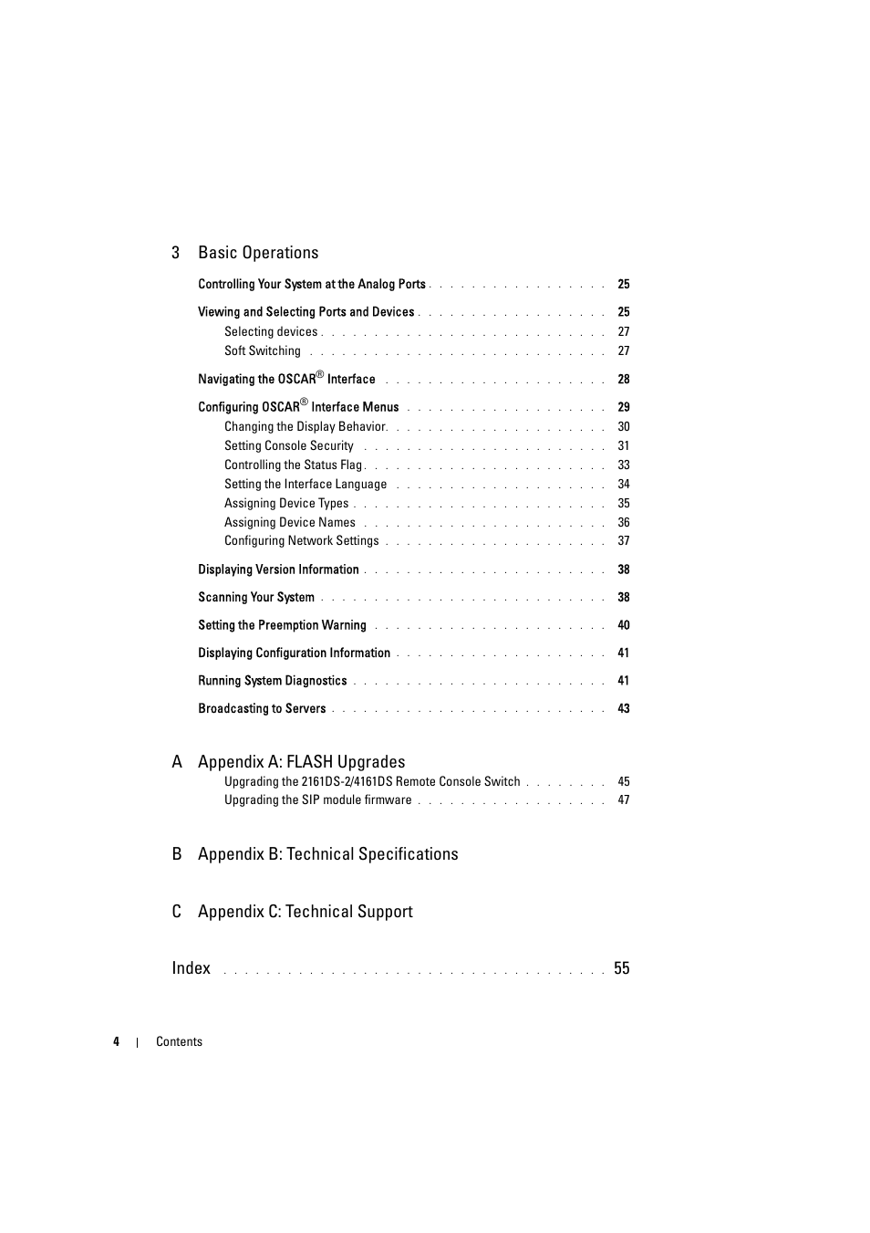 3 basic operations, A appendix a: flash upgrades | Dell 4161DS User Manual | Page 4 / 56