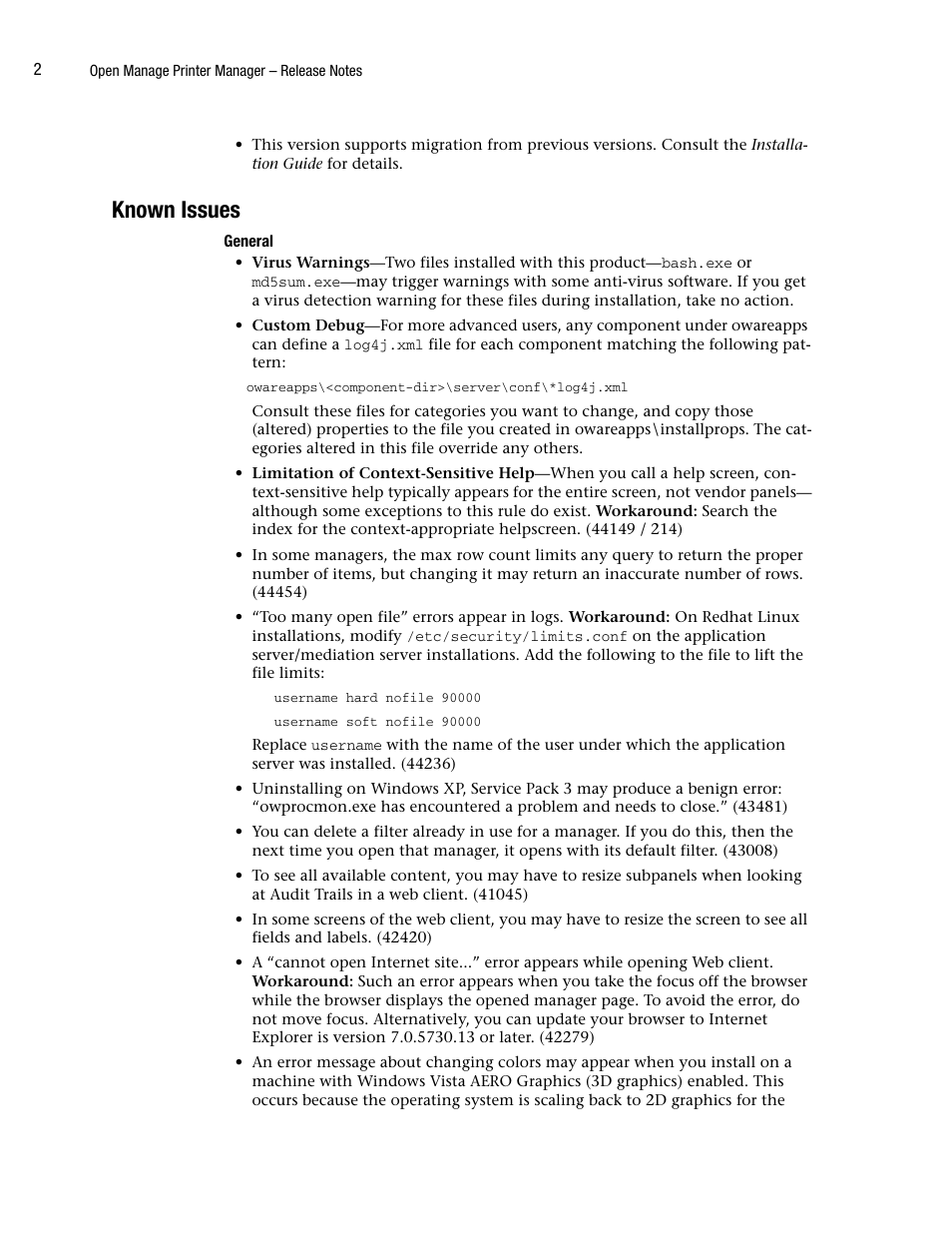 Known issues | Dell 2335DN User Manual | Page 2 / 8