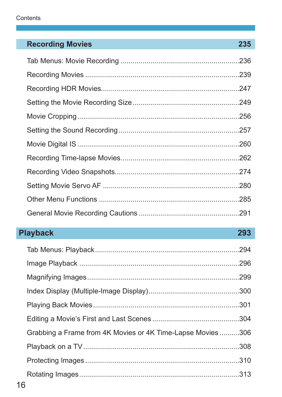 Canon EOS RP Mirrorless Camera User Manual | Page 16 / 612