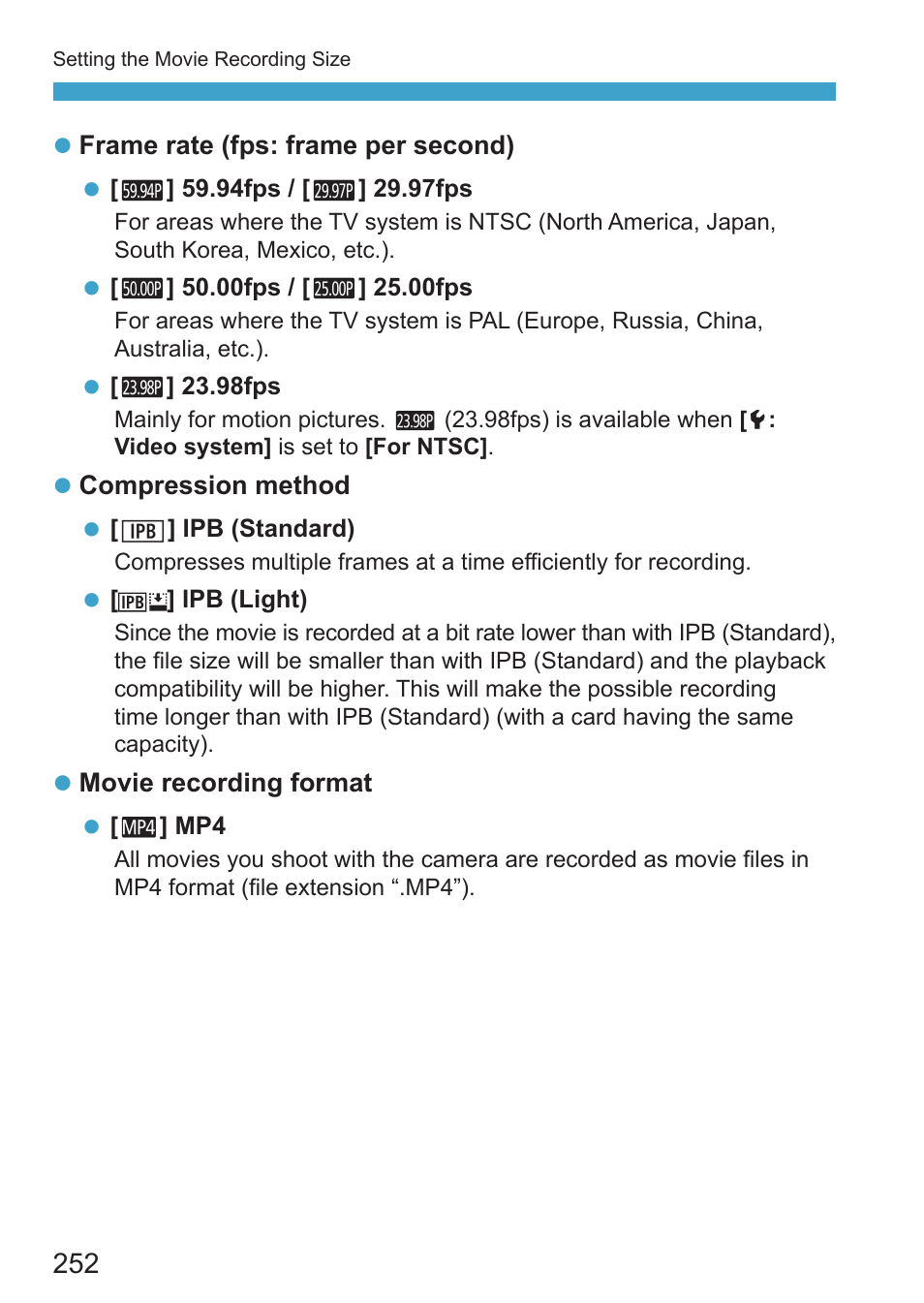 Canon EOS RP Mirrorless Camera User Manual | Page 252 / 612