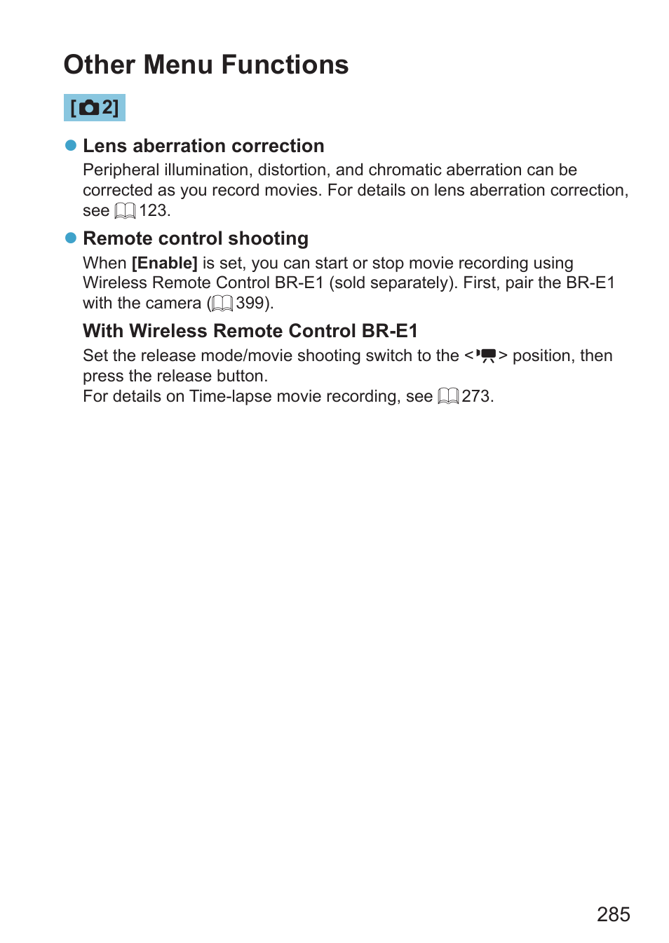 Other menu functions | Canon EOS RP Mirrorless Camera User Manual | Page 285 / 612