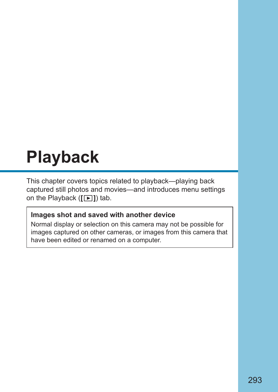 Playback, Playback 293 | Canon EOS RP Mirrorless Camera User Manual | Page 293 / 612