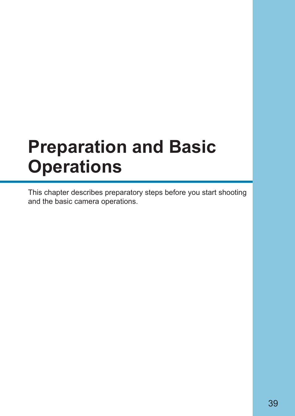 Preparation and basic operations | Canon EOS RP Mirrorless Camera User Manual | Page 39 / 612