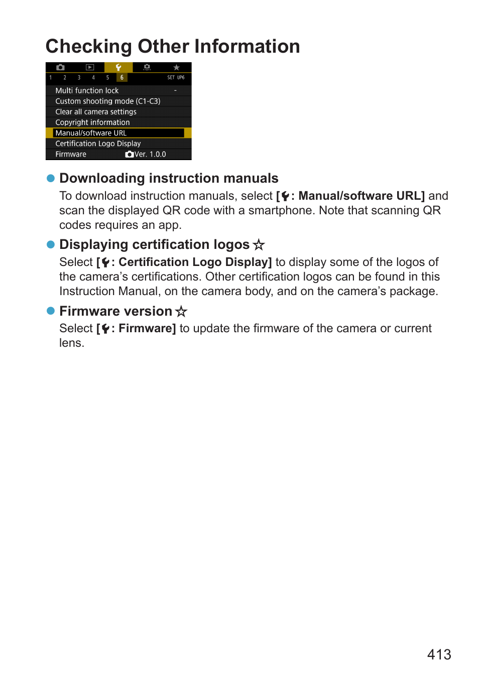 Checking other information | Canon EOS RP Mirrorless Camera User Manual | Page 413 / 612