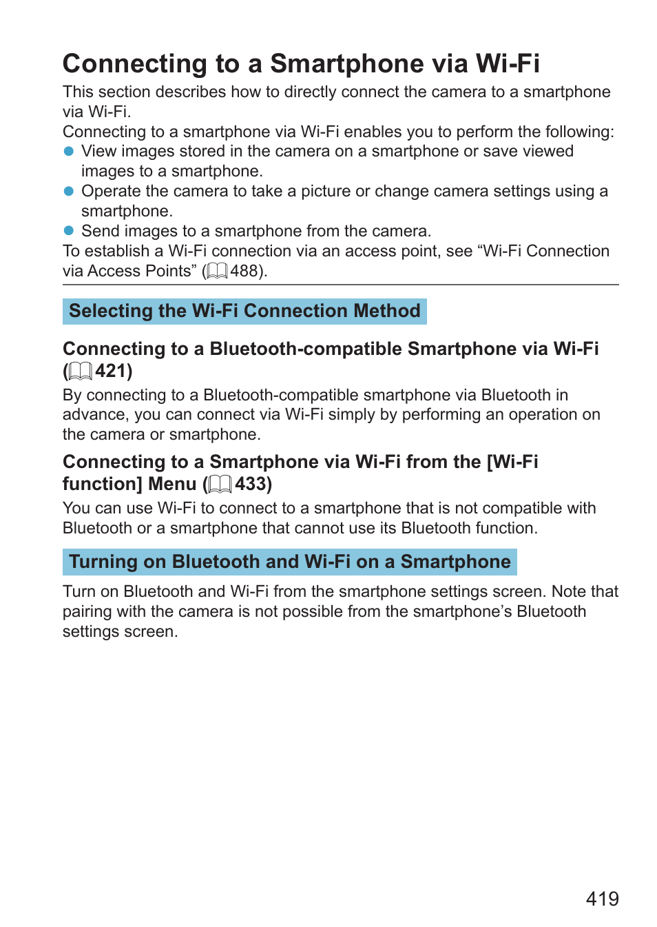 Connecting to a smartphone via wi-fi | Canon EOS RP Mirrorless Camera User Manual | Page 419 / 612