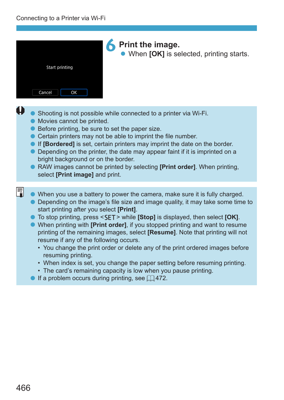 Print the image | Canon EOS RP Mirrorless Camera User Manual | Page 466 / 612