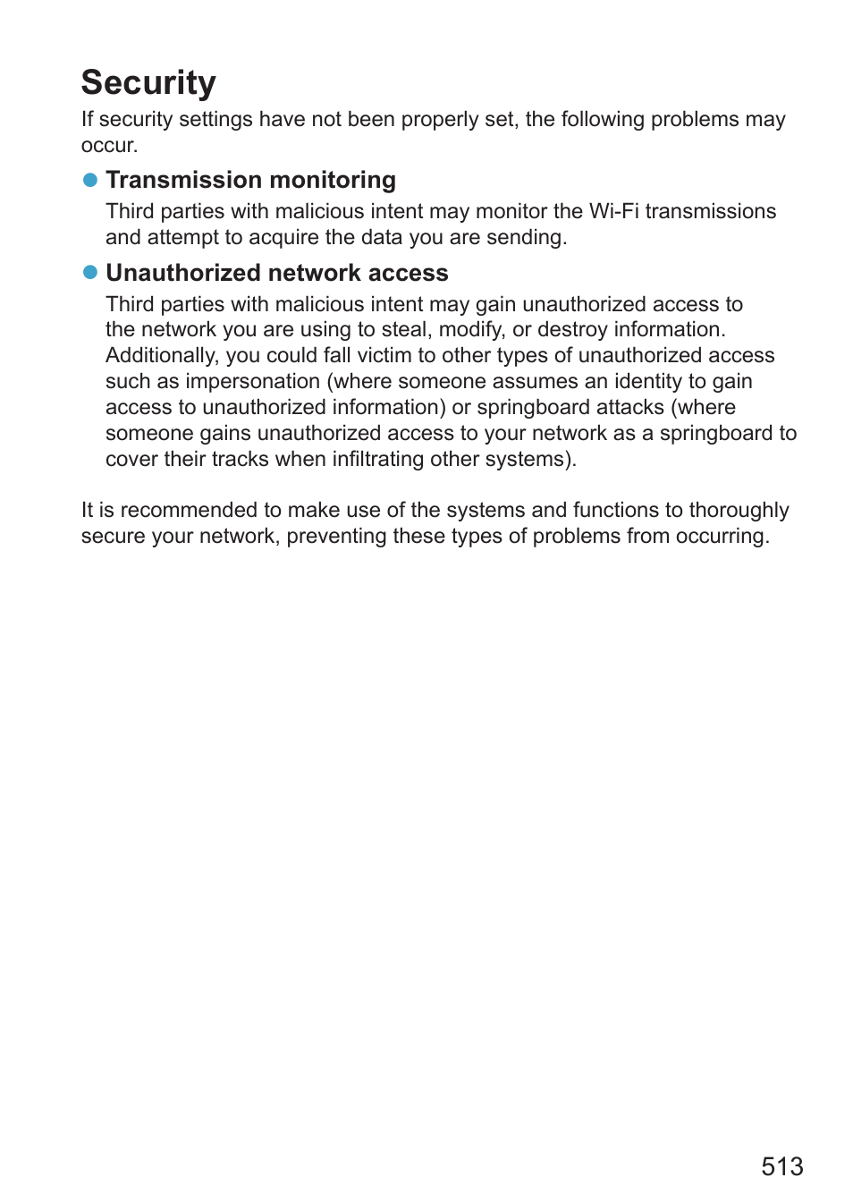 Security | Canon EOS RP Mirrorless Camera User Manual | Page 513 / 612