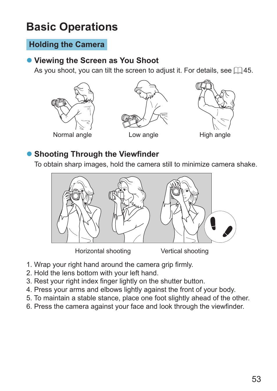 Basic operations | Canon EOS RP Mirrorless Camera User Manual | Page 53 / 612