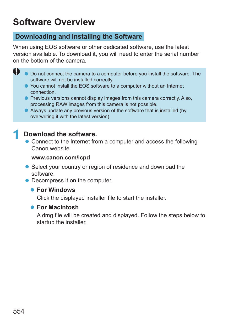 Software overview | Canon EOS RP Mirrorless Camera User Manual | Page 554 / 612