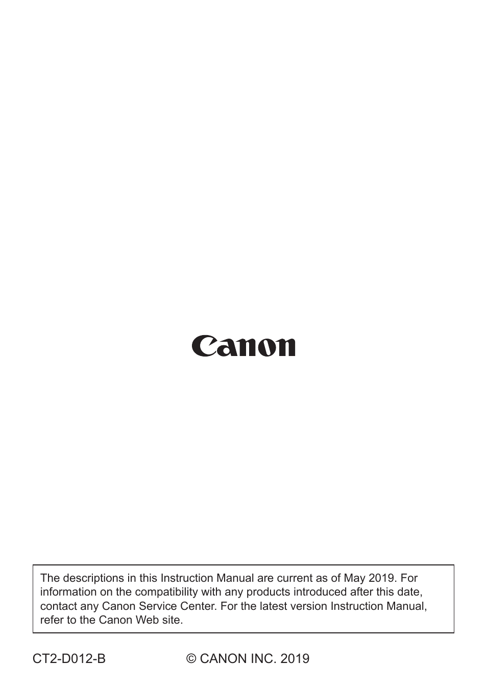 Canon EOS RP Mirrorless Camera User Manual | Page 612 / 612