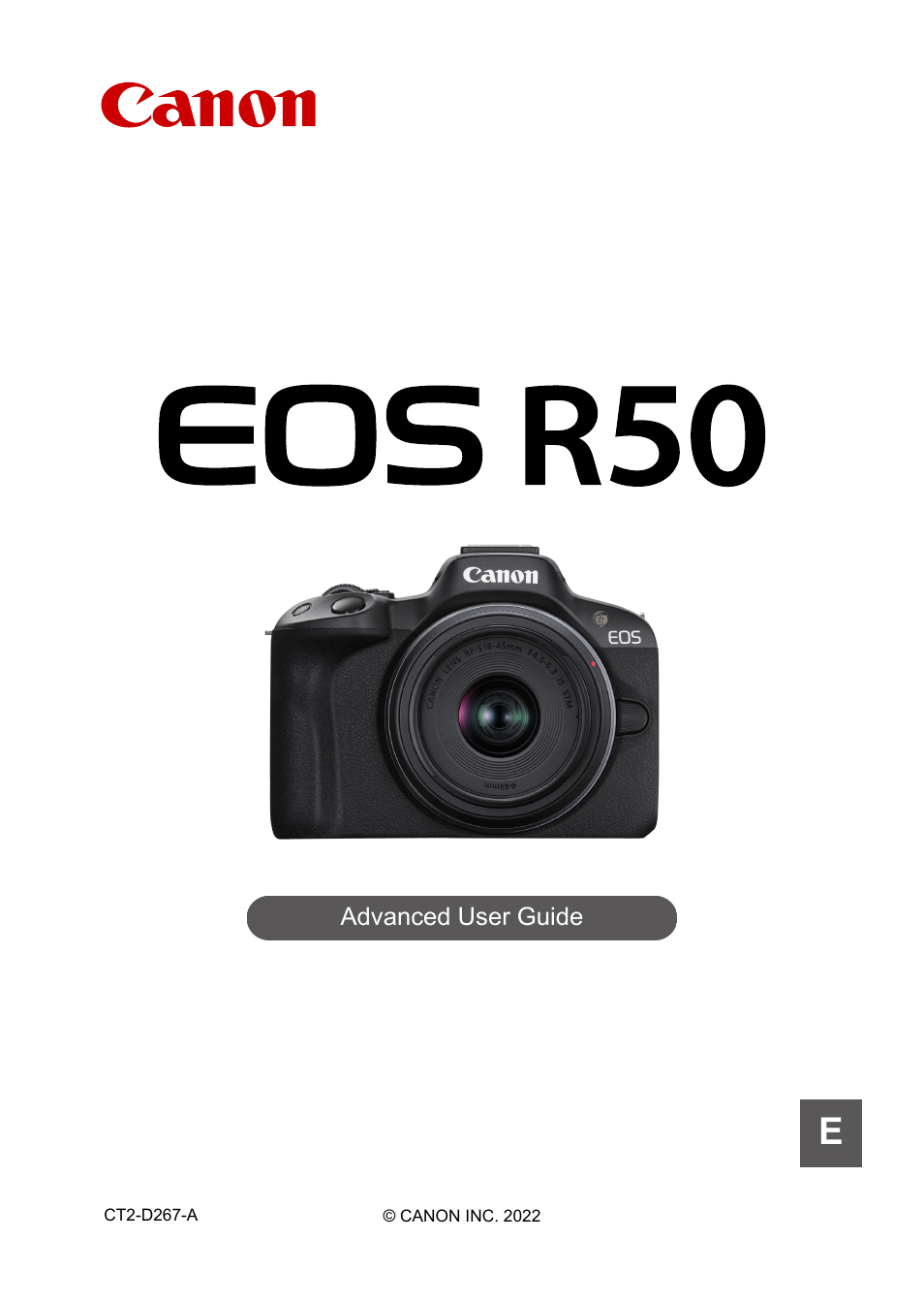 Canon EOS R50 Mirrorless Camera (White) User Manual | 810 pages
