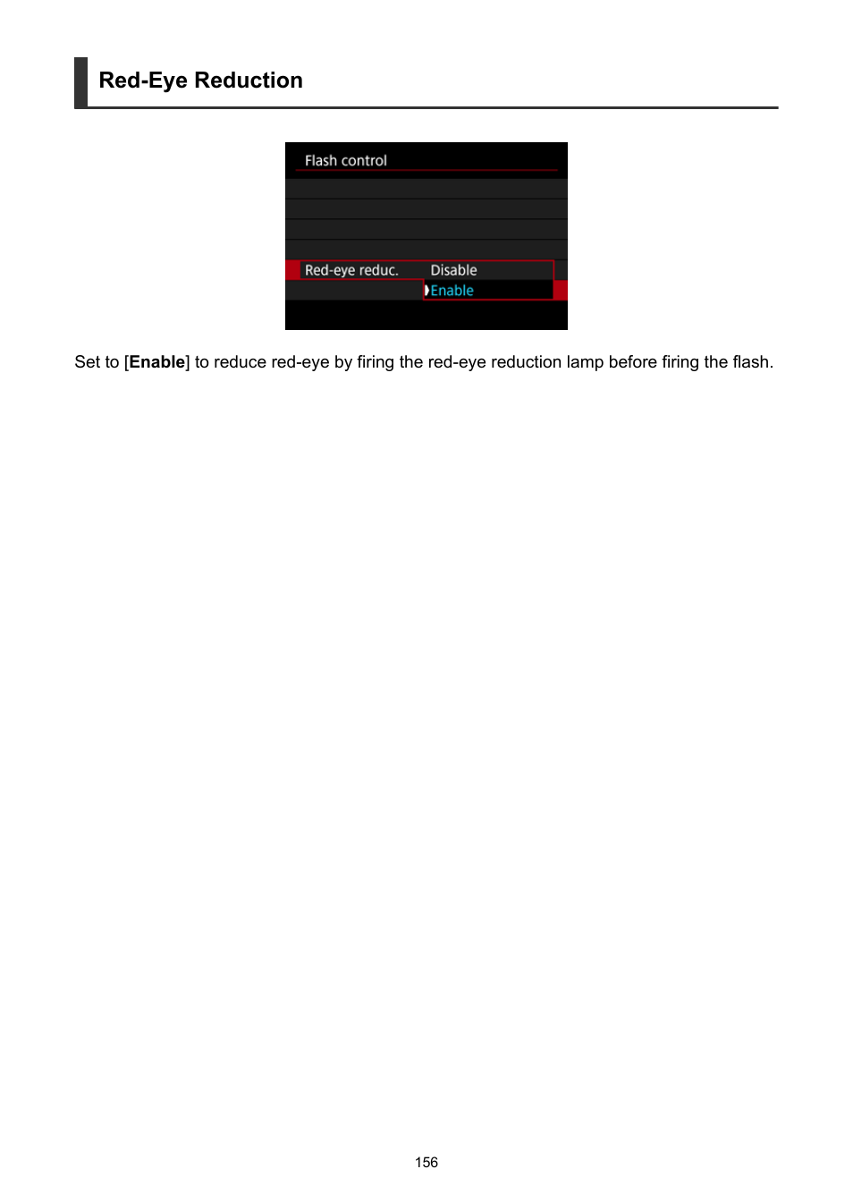 Red-eye reduction | Canon EOS R50 Mirrorless Camera (White) User Manual | Page 156 / 810