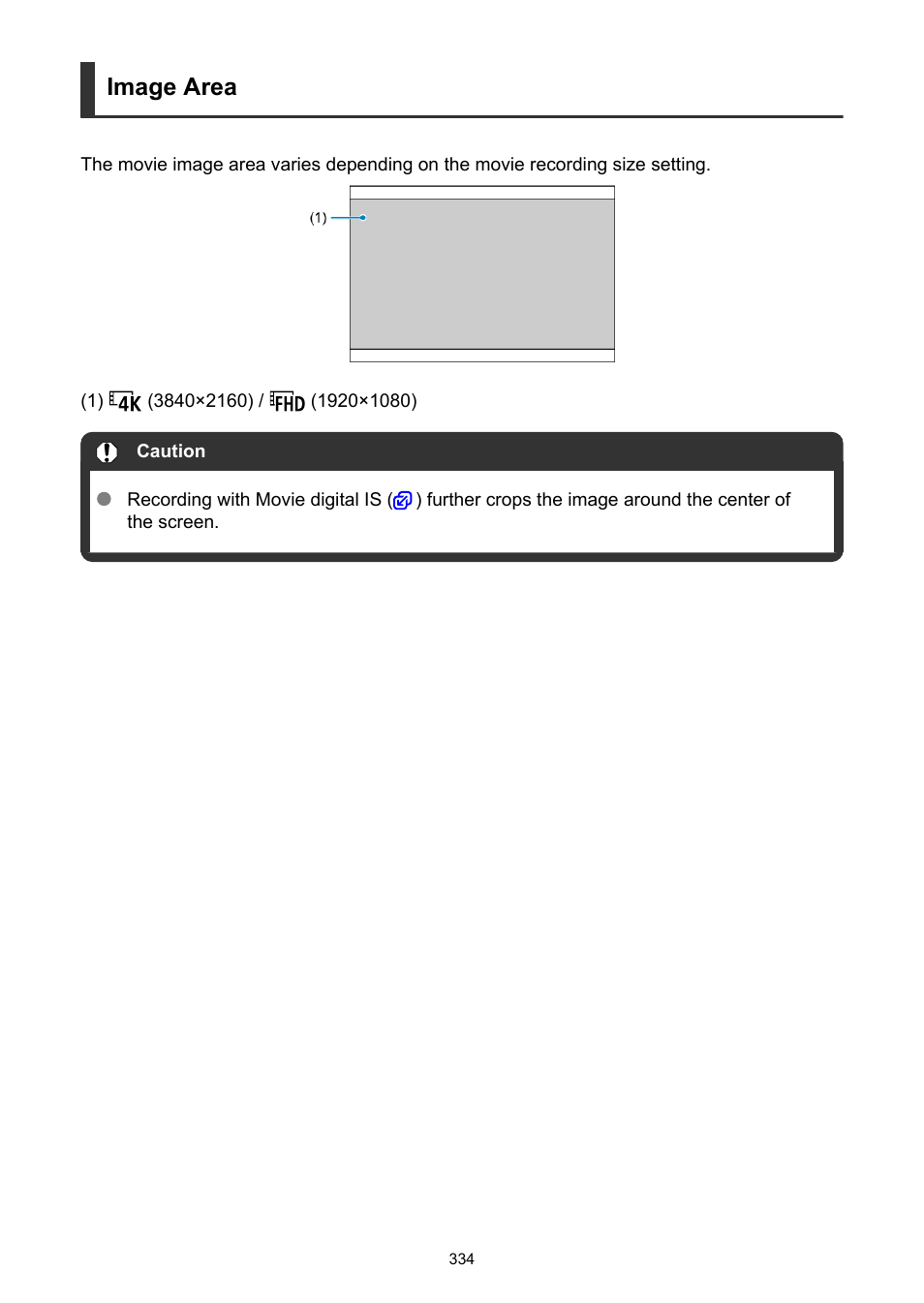 Image area | Canon EOS R50 Mirrorless Camera (White) User Manual | Page 334 / 810