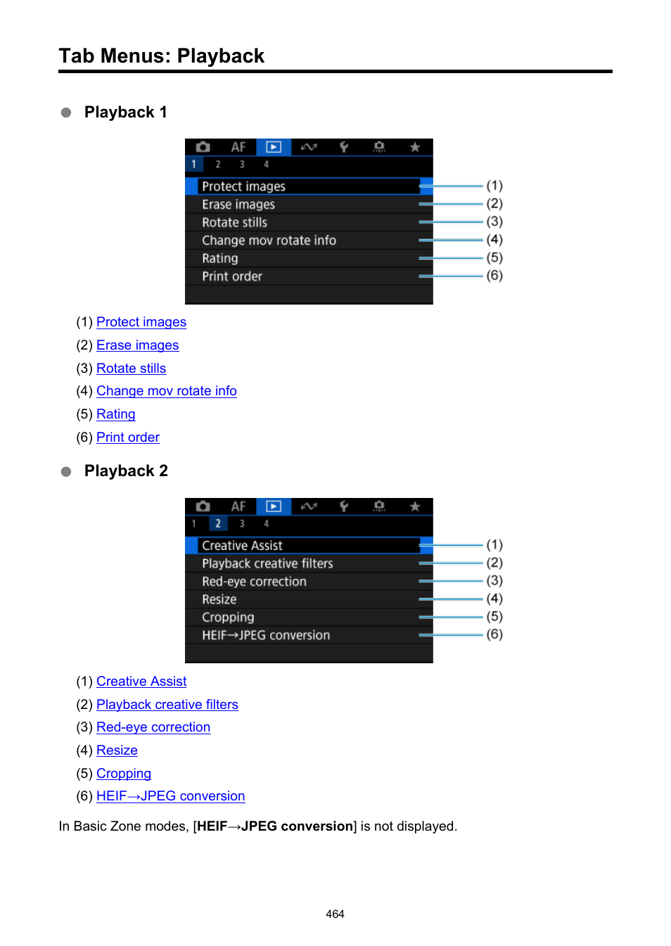 Tab menus: playback | Canon EOS R50 Mirrorless Camera (White) User Manual | Page 464 / 810