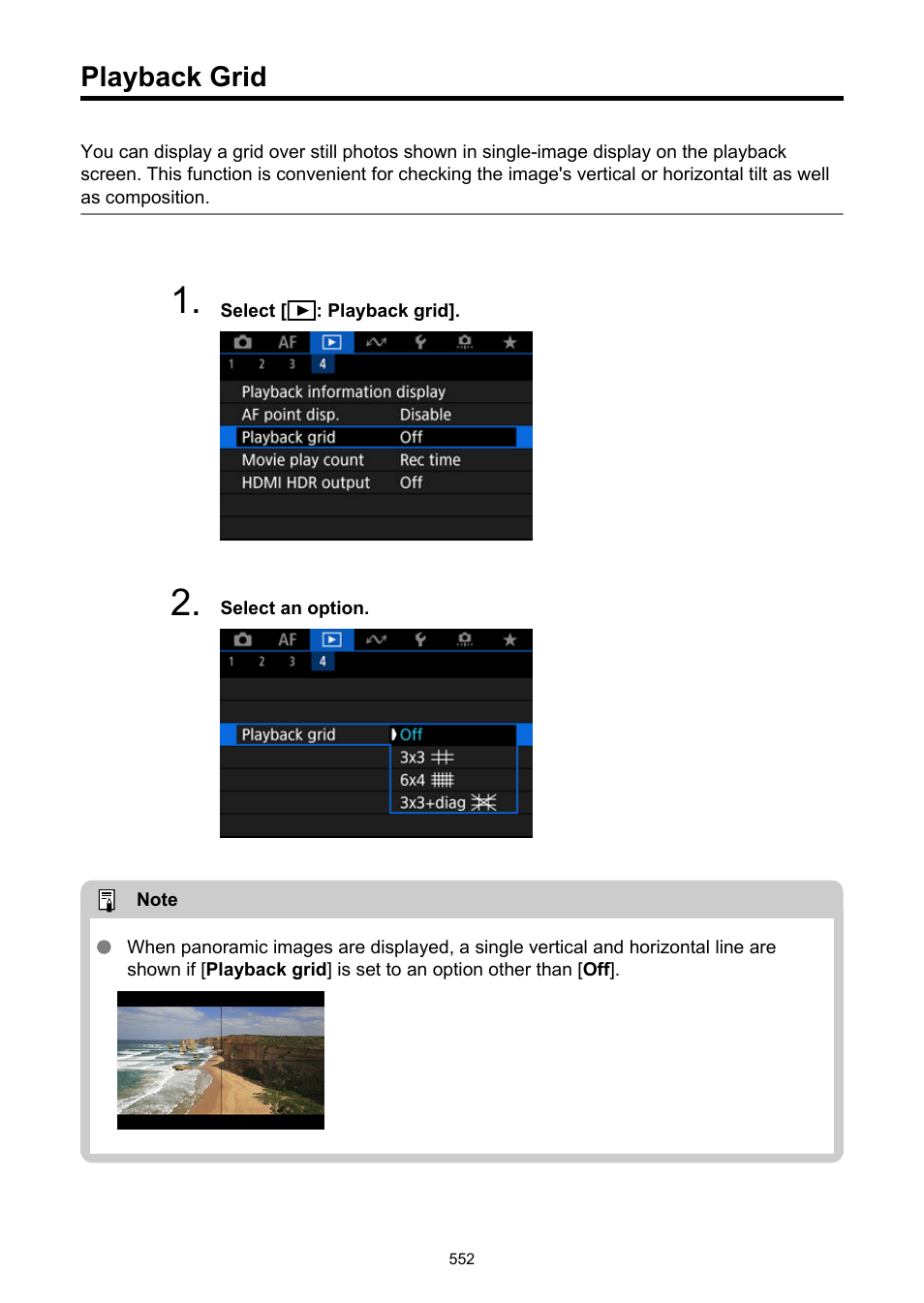 Playback grid | Canon EOS R50 Mirrorless Camera (White) User Manual | Page 552 / 810