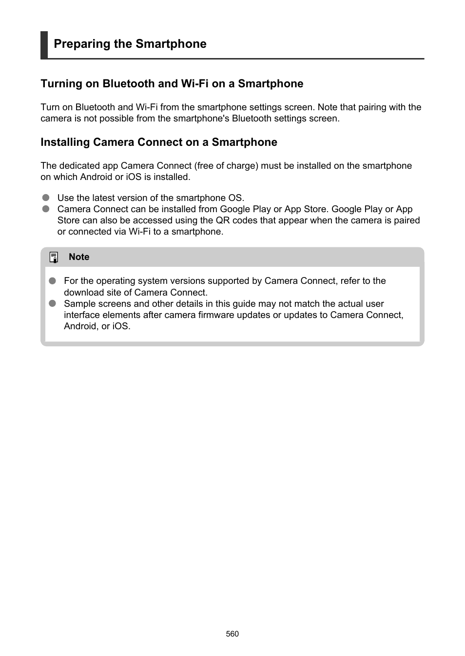 Preparing the smartphone | Canon EOS R50 Mirrorless Camera (White) User Manual | Page 560 / 810