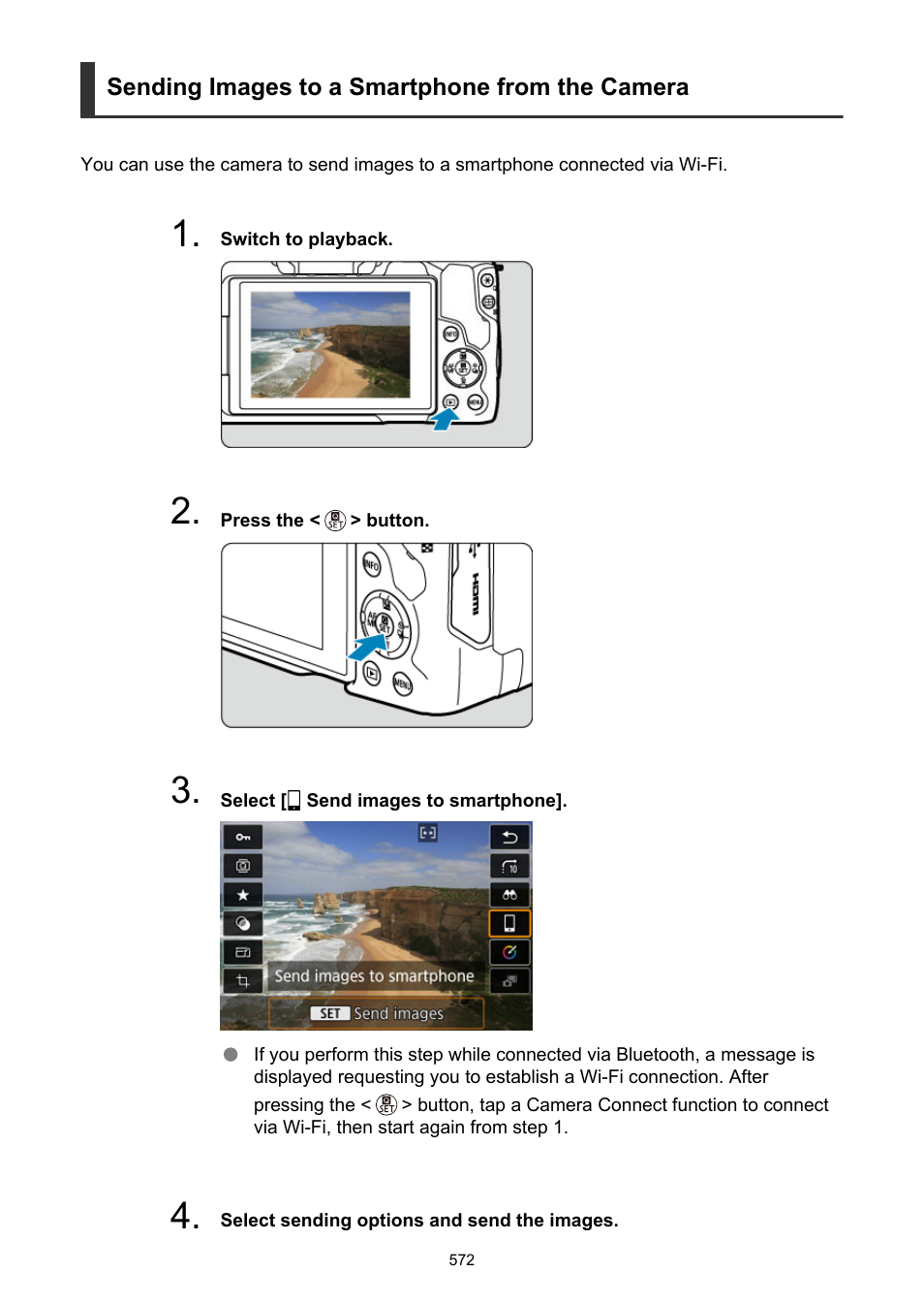 Sending images to a smartphone from the camera | Canon EOS R50 Mirrorless Camera (White) User Manual | Page 572 / 810