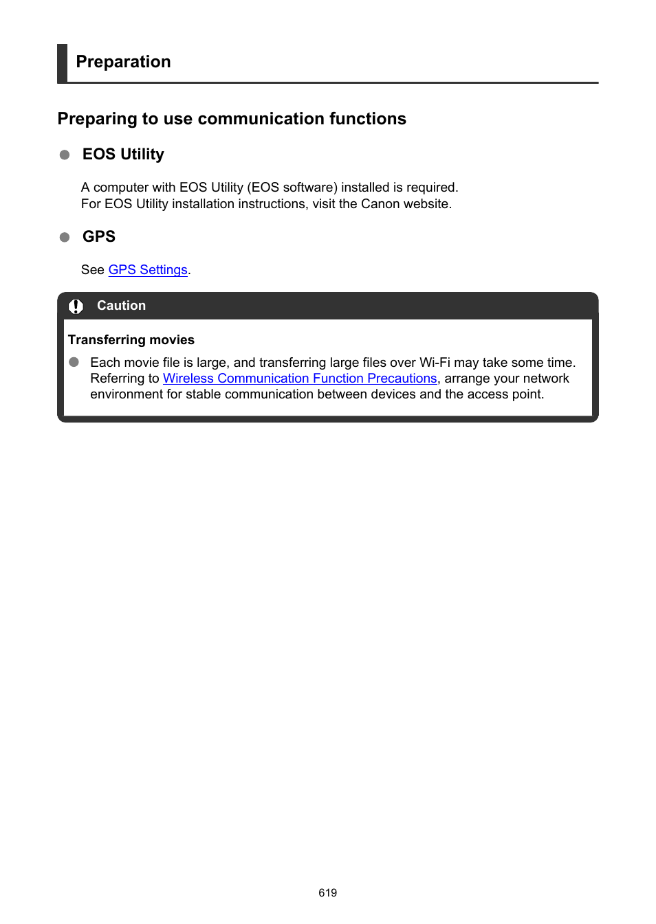 Preparation, Computer settings as described starting in | Canon EOS R50 Mirrorless Camera (White) User Manual | Page 619 / 810