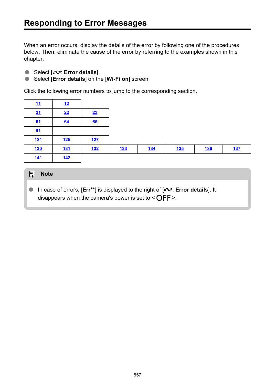 Responding to error messages | Canon EOS R50 Mirrorless Camera (White) User Manual | Page 657 / 810