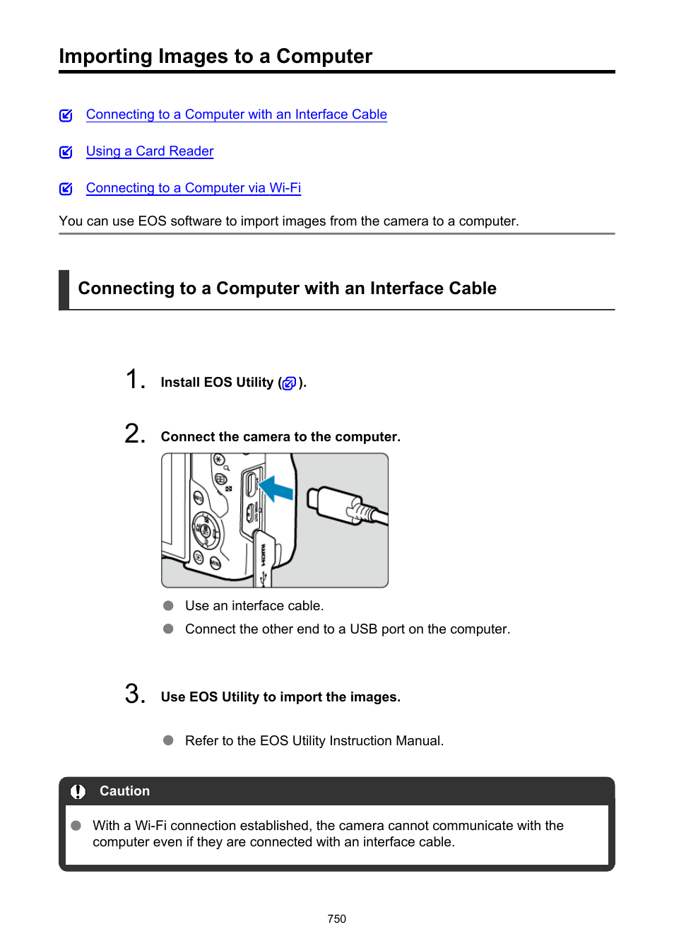 Importing images to a computer | Canon EOS R50 Mirrorless Camera (White) User Manual | Page 750 / 810