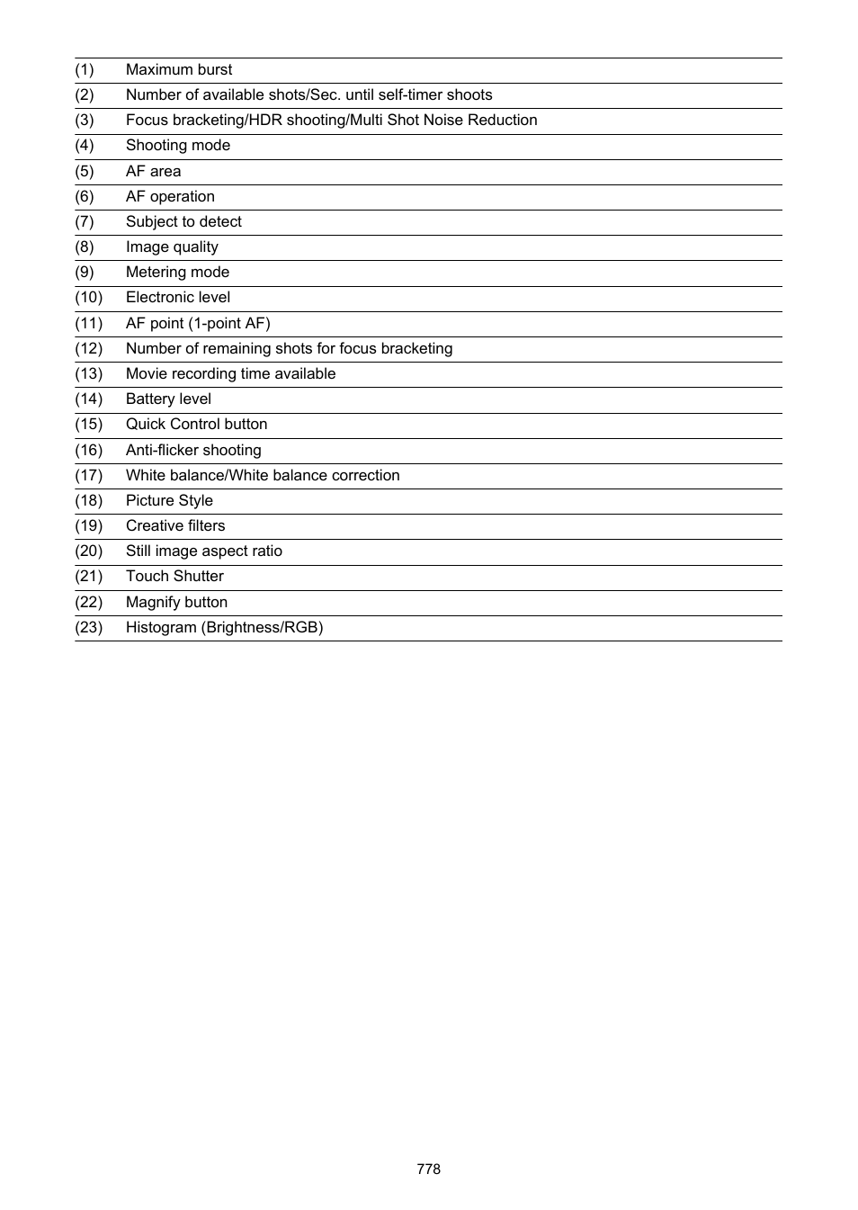 Canon EOS R50 Mirrorless Camera (White) User Manual | Page 778 / 810