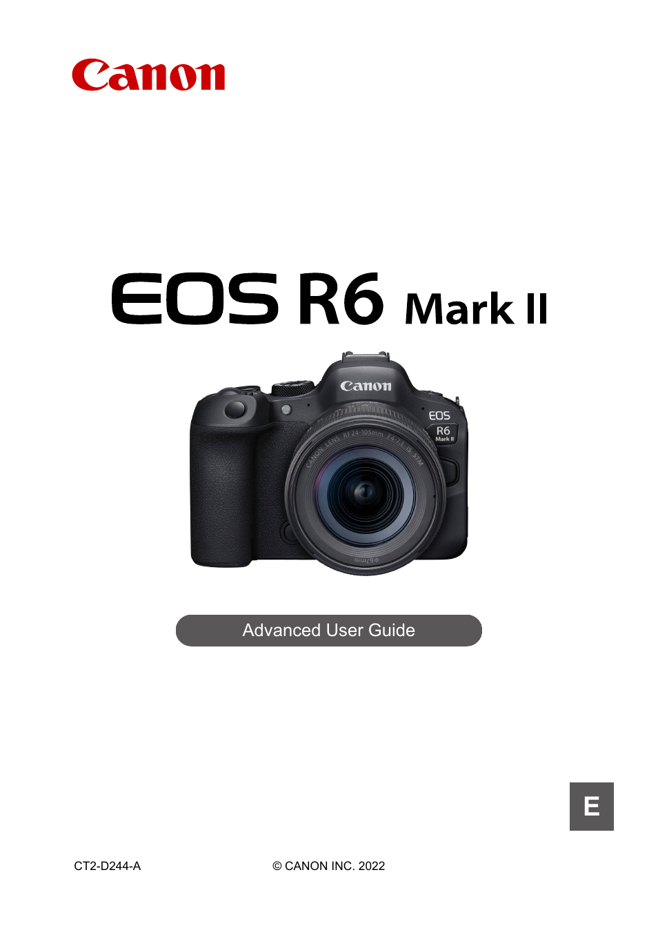 Canon EOS R6 Mark II Mirrorless Camera with 24-105mm f/4-7.1 Lens User Manual | 1074 pages