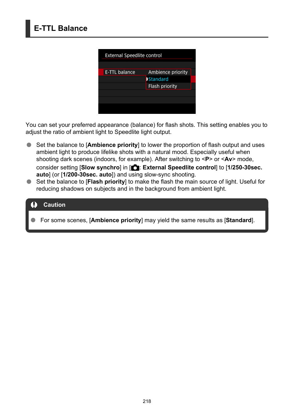 E-ttl balance | Canon EOS R6 Mark II Mirrorless Camera with 24-105mm f/4-7.1 Lens User Manual | Page 218 / 1074