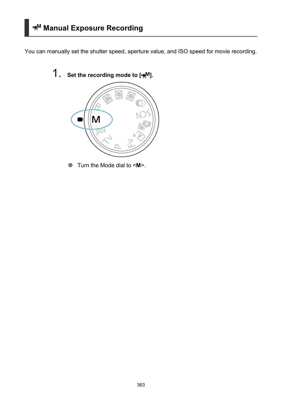 Manual exposure recording | Canon EOS R6 Mark II Mirrorless Camera with 24-105mm f/4-7.1 Lens User Manual | Page 363 / 1074