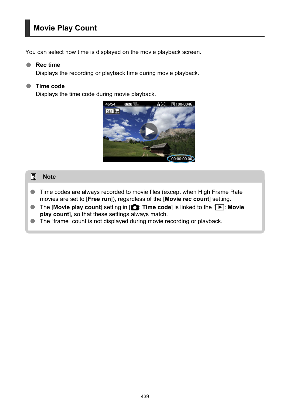 Movie play count | Canon EOS R6 Mark II Mirrorless Camera with 24-105mm f/4-7.1 Lens User Manual | Page 439 / 1074