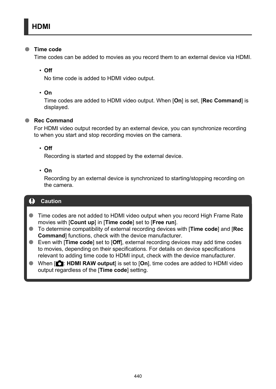 Hdmi | Canon EOS R6 Mark II Mirrorless Camera with 24-105mm f/4-7.1 Lens User Manual | Page 440 / 1074