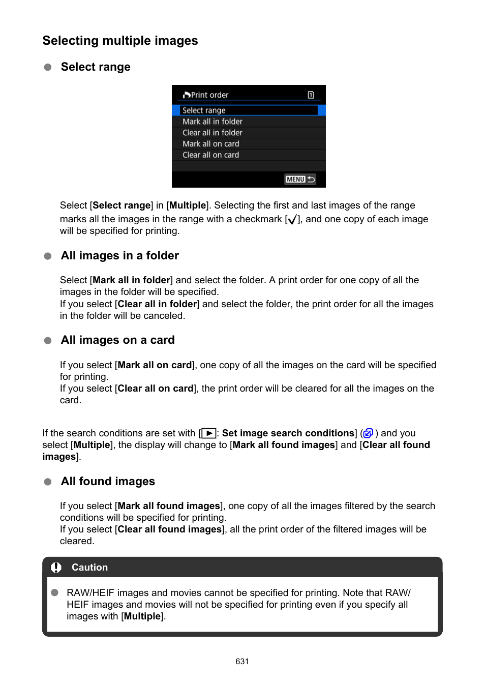 Selecting multiple images | Canon EOS R6 Mark II Mirrorless Camera with 24-105mm f/4-7.1 Lens User Manual | Page 631 / 1074