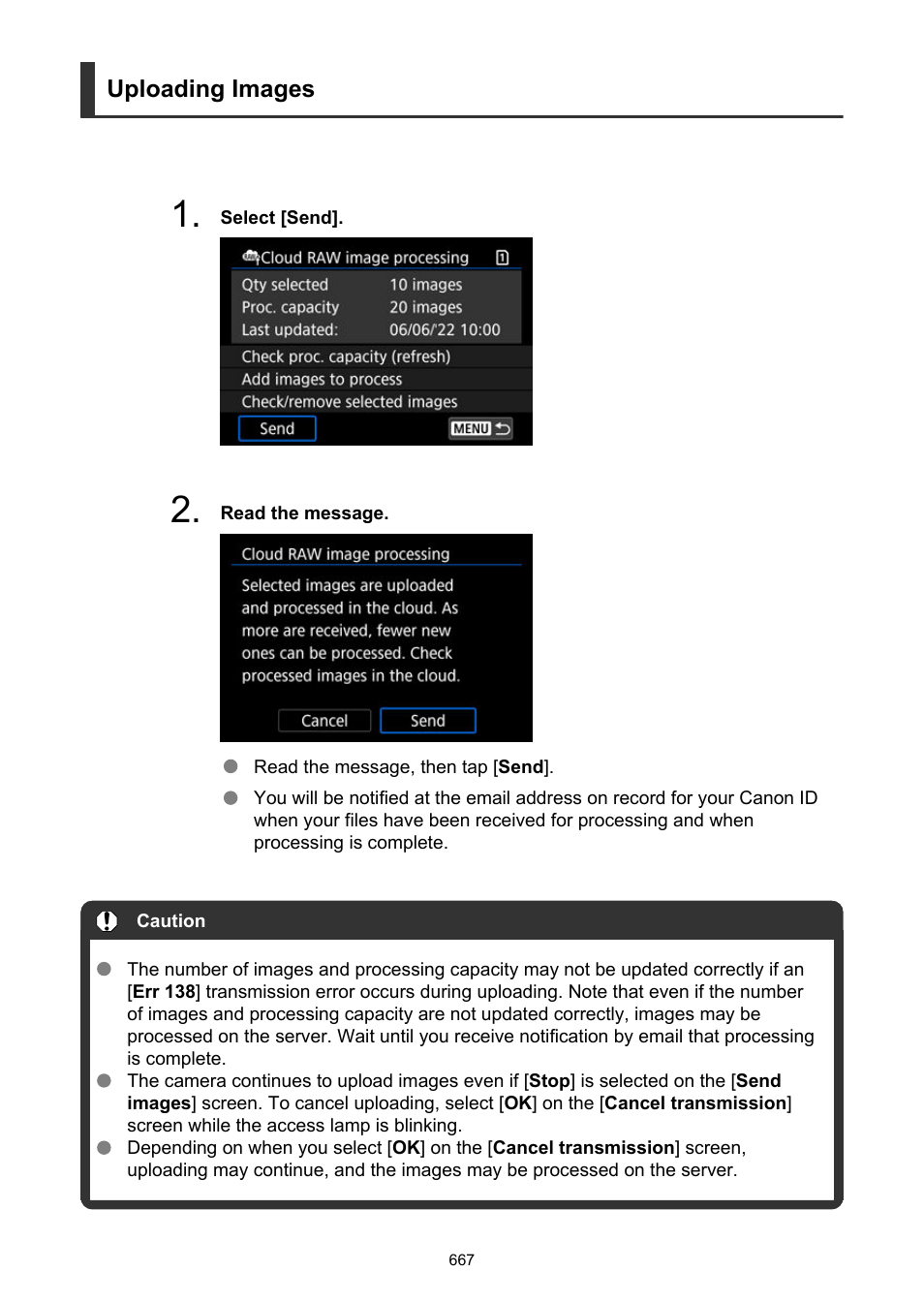 Uploading images | Canon EOS R6 Mark II Mirrorless Camera with 24-105mm f/4-7.1 Lens User Manual | Page 667 / 1074