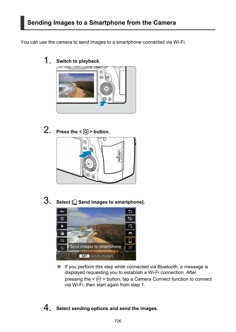 Sending images to a smartphone from the camera | Canon EOS R6 Mark II Mirrorless Camera with 24-105mm f/4-7.1 Lens User Manual | Page 726 / 1074