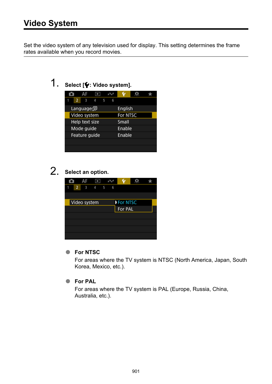 Video system | Canon EOS R6 Mark II Mirrorless Camera with 24-105mm f/4-7.1 Lens User Manual | Page 901 / 1074