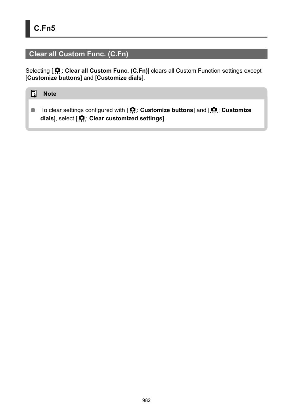 C.fn5 | Canon EOS R6 Mark II Mirrorless Camera with 24-105mm f/4-7.1 Lens User Manual | Page 982 / 1074