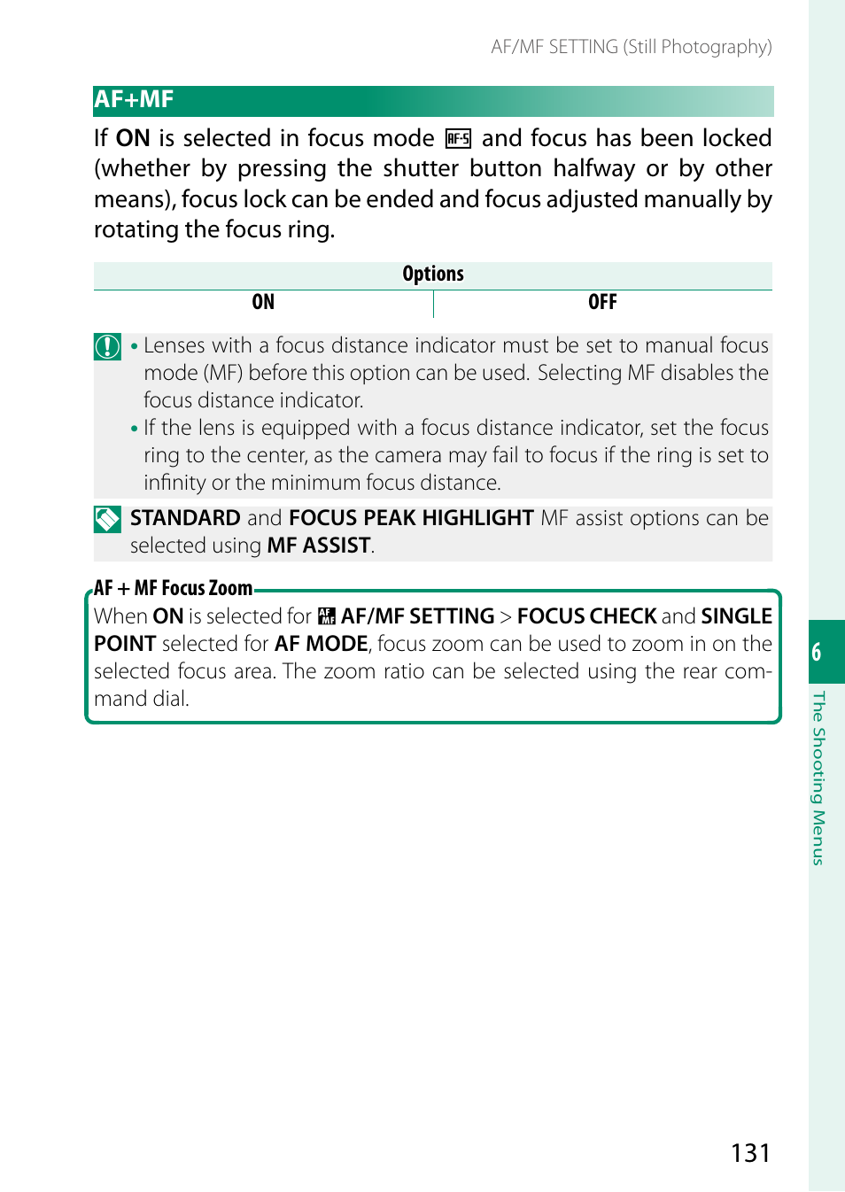 Af+mf | FujiFilm X-S10 Mirrorless Camera User Manual | Page 155 / 354