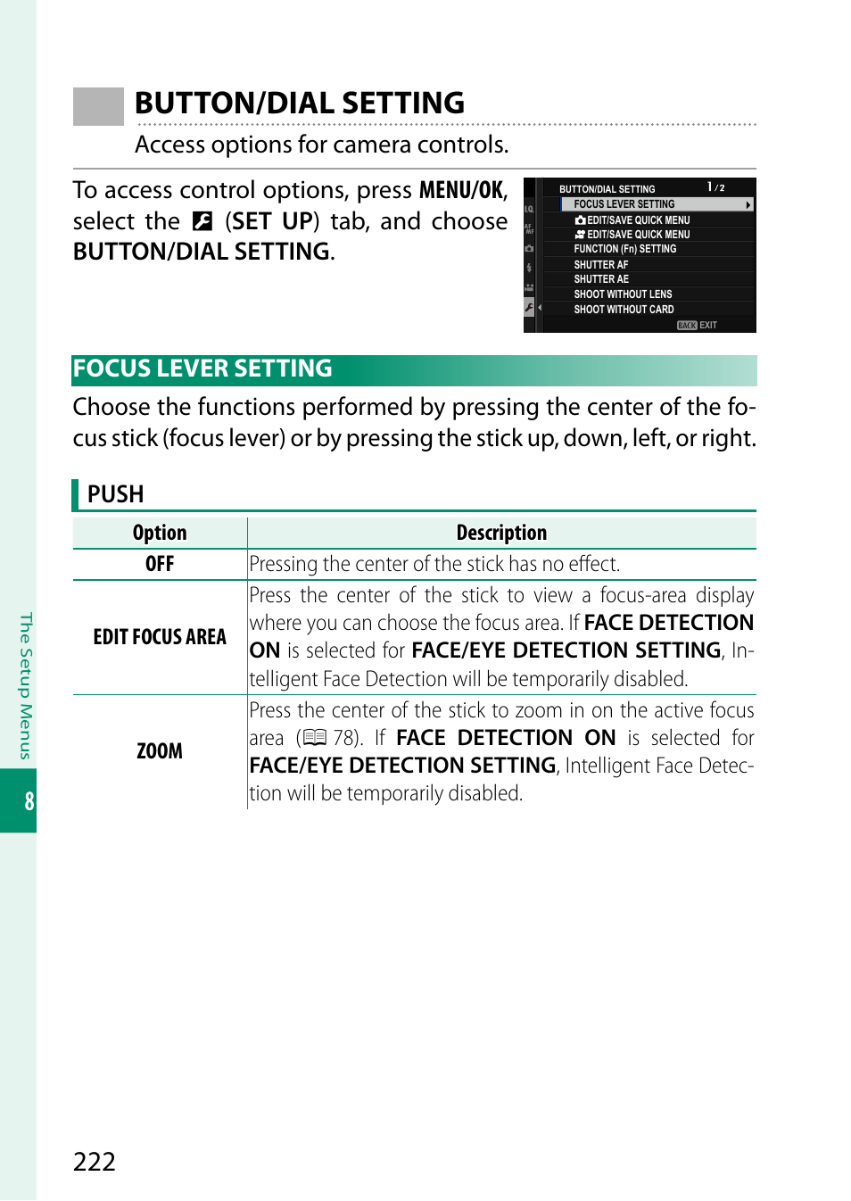 Button/dial setting | FujiFilm X-S10 Mirrorless Camera User Manual | Page 246 / 354