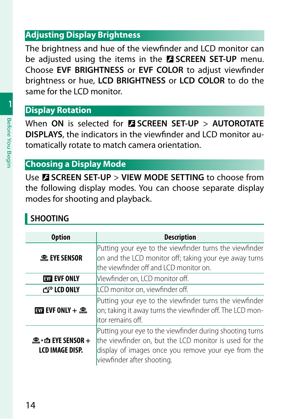 FujiFilm X-S10 Mirrorless Camera User Manual | Page 38 / 354