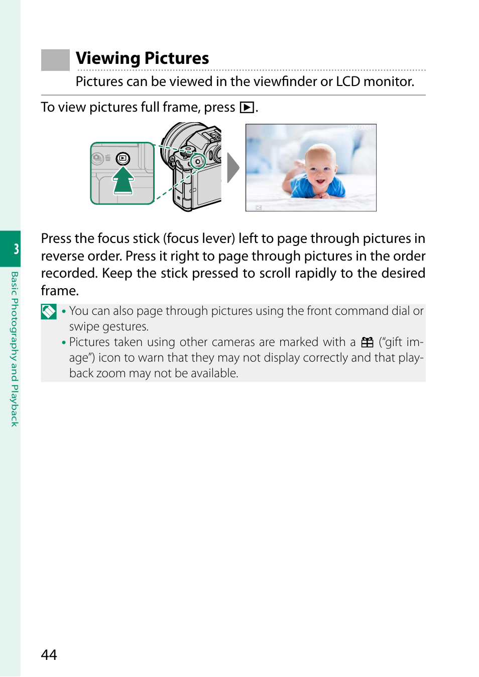 Viewing pictures | FujiFilm X-S10 Mirrorless Camera User Manual | Page 68 / 354