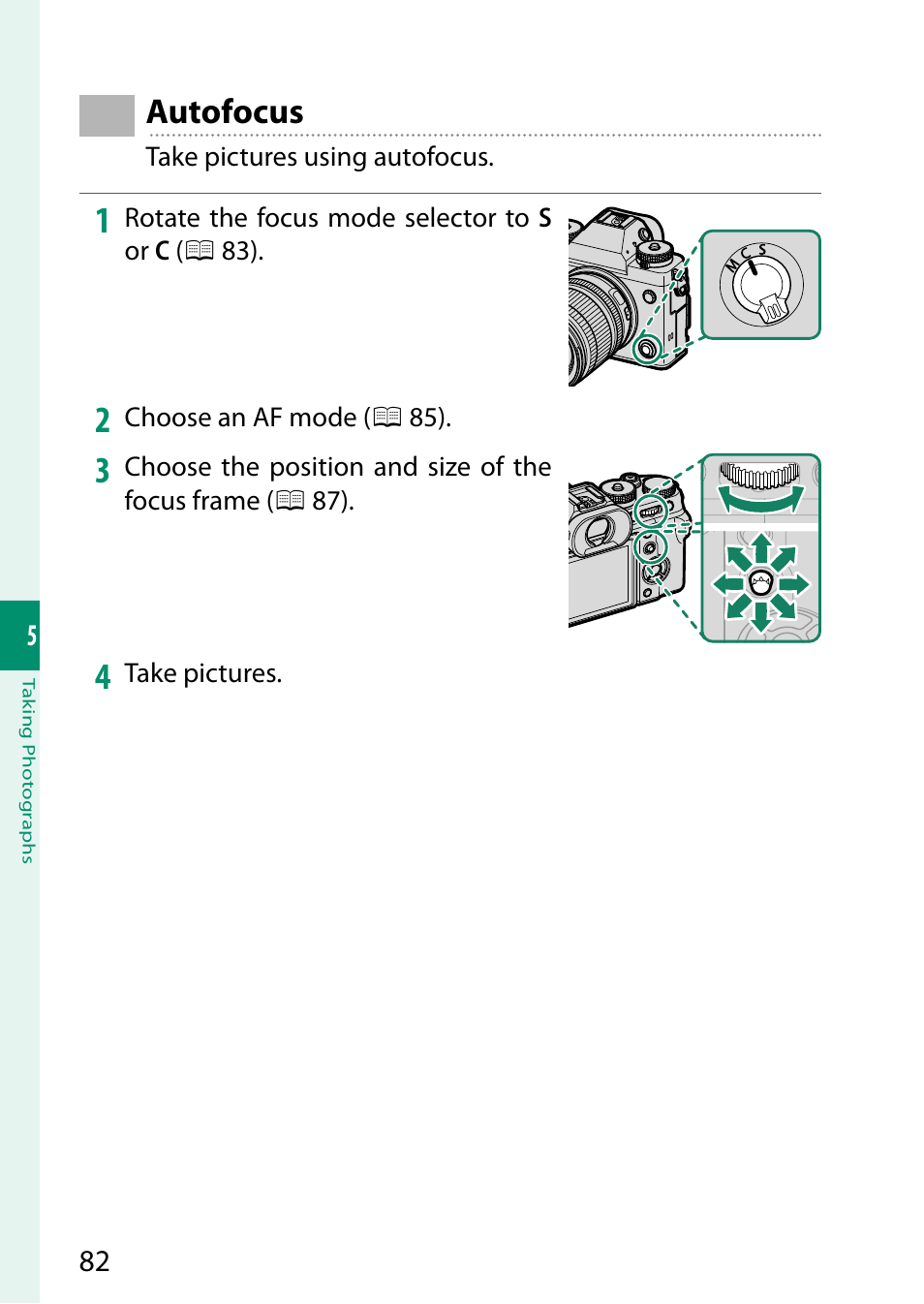 Autofocus | FujiFilm X-T5 Mirrorless Camera (Silver) User Manual | Page 108 / 432